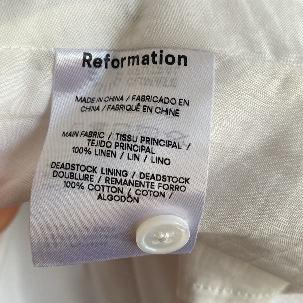 Reformation Irwin Line White Mini Dress - Picture 8 of 9